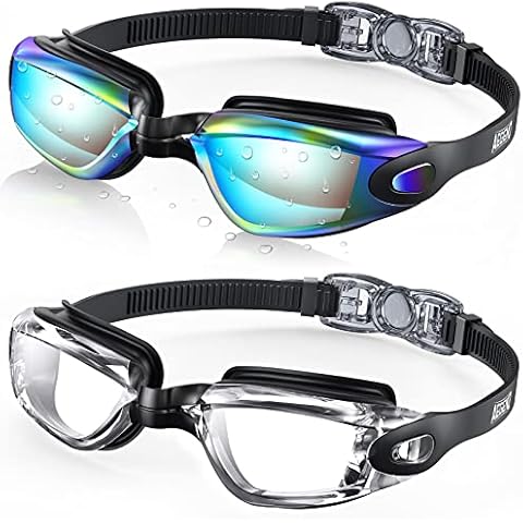 Aegend Swim Goggles, Flexible and Clear Cover