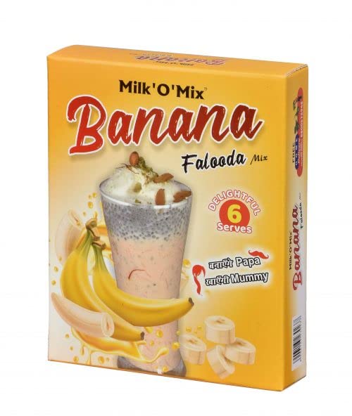 Milkomix Banana Instant Milk Flavour Drink Milk With Energy Box - 150G Pack Of 1, Powder