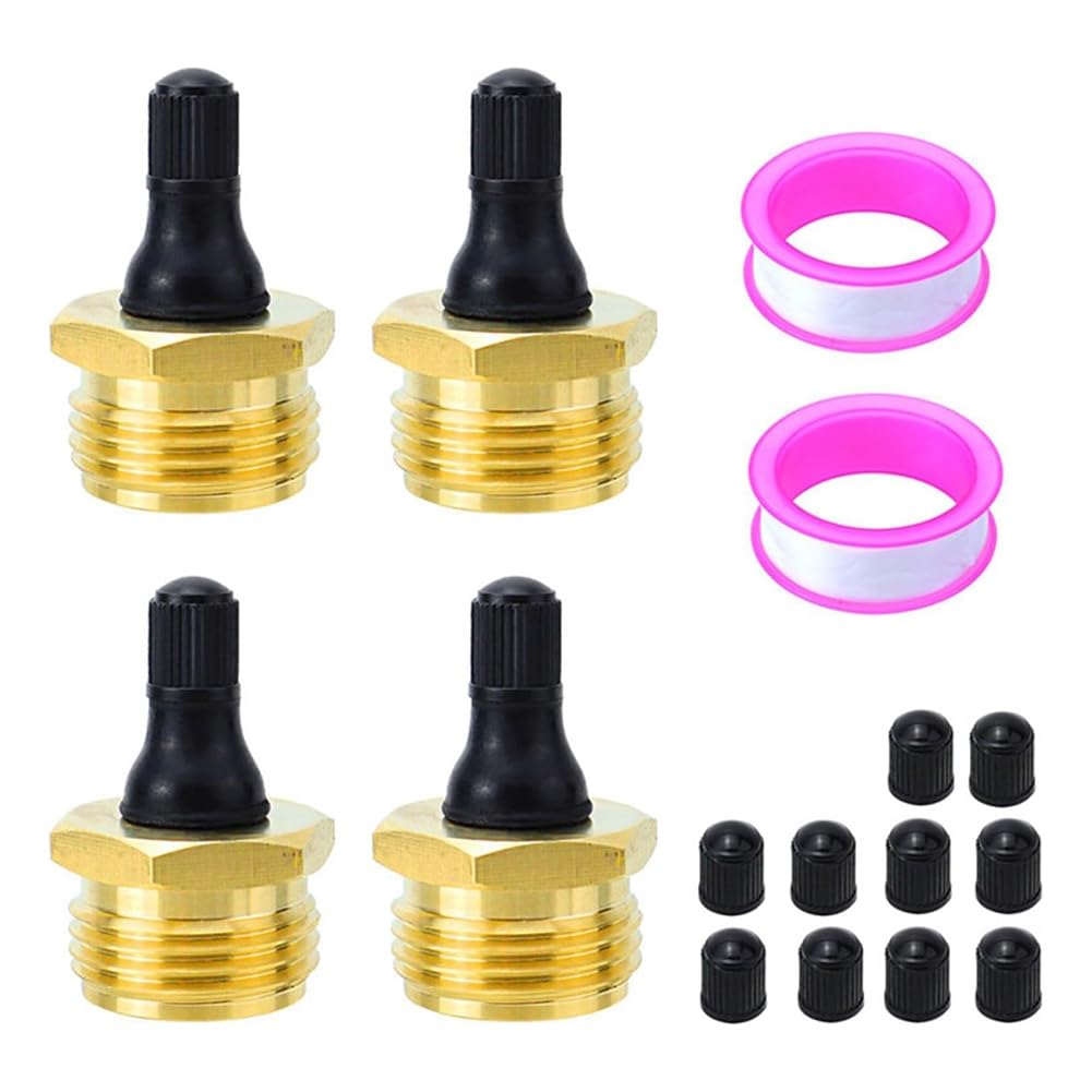UDSKNV[KSL Brass Plug for Water Pipe Anti-for Freeze Blow Out Adapter for Freeze Pipes in Campers and Trailers During Blow Out