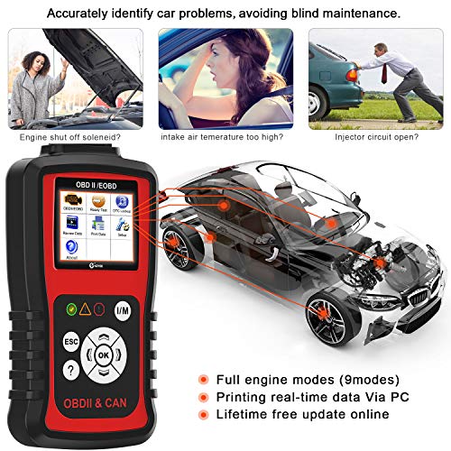 KZYEE KC301 Code Reader, Car OBD2 Scanner with Live Data Diagnostic Service Scan Tool for Check Engine Light Reset - Thumbnail 5
