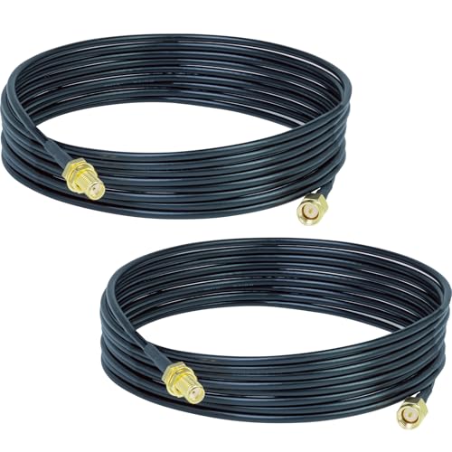 ACONRFTOL 2PCS SMA Antenne rg174 Rallonge 5M SMA Mâle à SMA Femelle Câble Ccoaxial SMA Mâle Femelle Rallonge Pour Antenne WiFi, 4G LTE, Modem 5G, Routeur, Radio Amateur