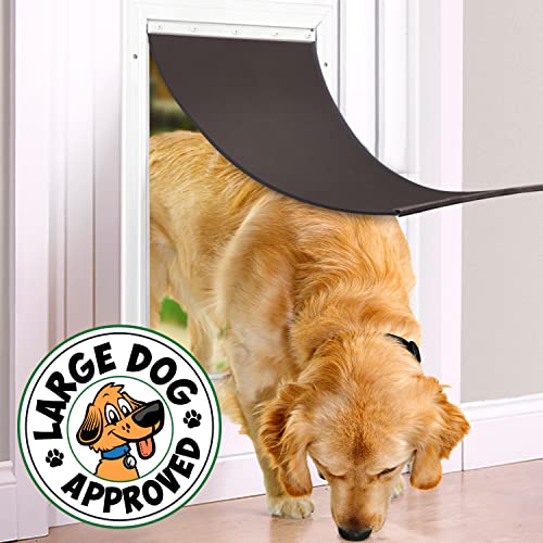 Impresa - Large Replacement Pet Door - Flexible Doggie Door Flap For Small, Medium, And Big Dogs And Cats - Weather Resistant - (10 1/8 X 16 7/8 Inches) #TOP3