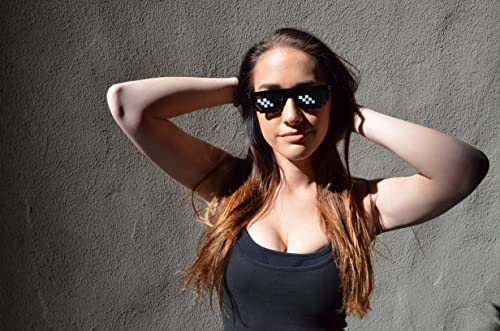 Zesties Thug Life Pixelated Meme Sunglasses - Cool Funny Gangster Gamer Sunglasses - Deal With It!3