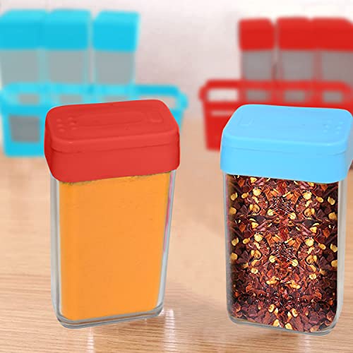 Image of KARP Plastic Airtight Container Masala Box For Kitchen Spice Storage Jar Masala Spice Container Idle For, Easy Flow Spice Storage Container With Tray (125Ml-12Pcs)