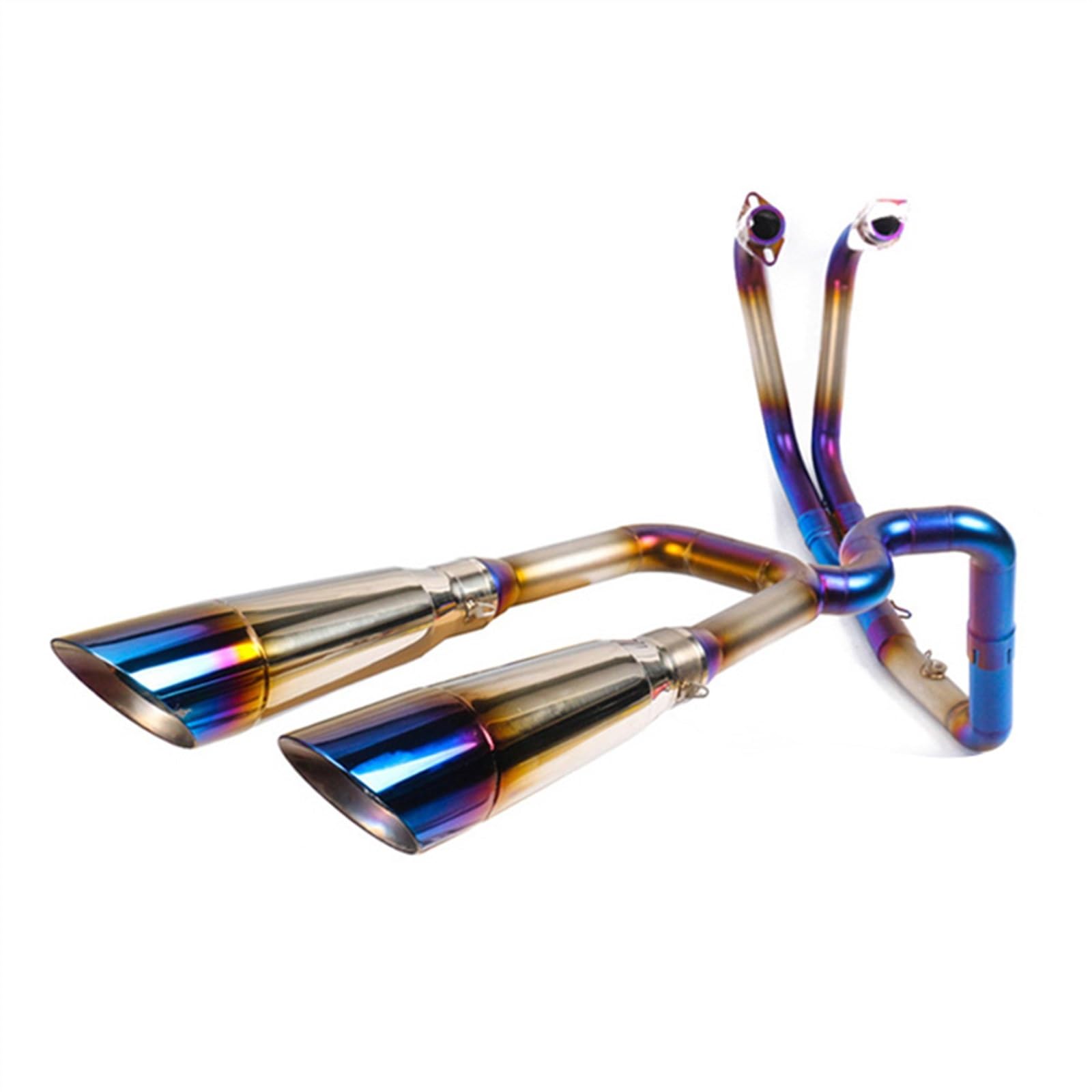 Motorbike Exhaust End Silencers Motorcycle Exhaust Front Connection Middle Link Pipe Slip On For R3 For YZF For R25 For YZF-R3 Motorcycle Exhaust Pipe (Size : B)