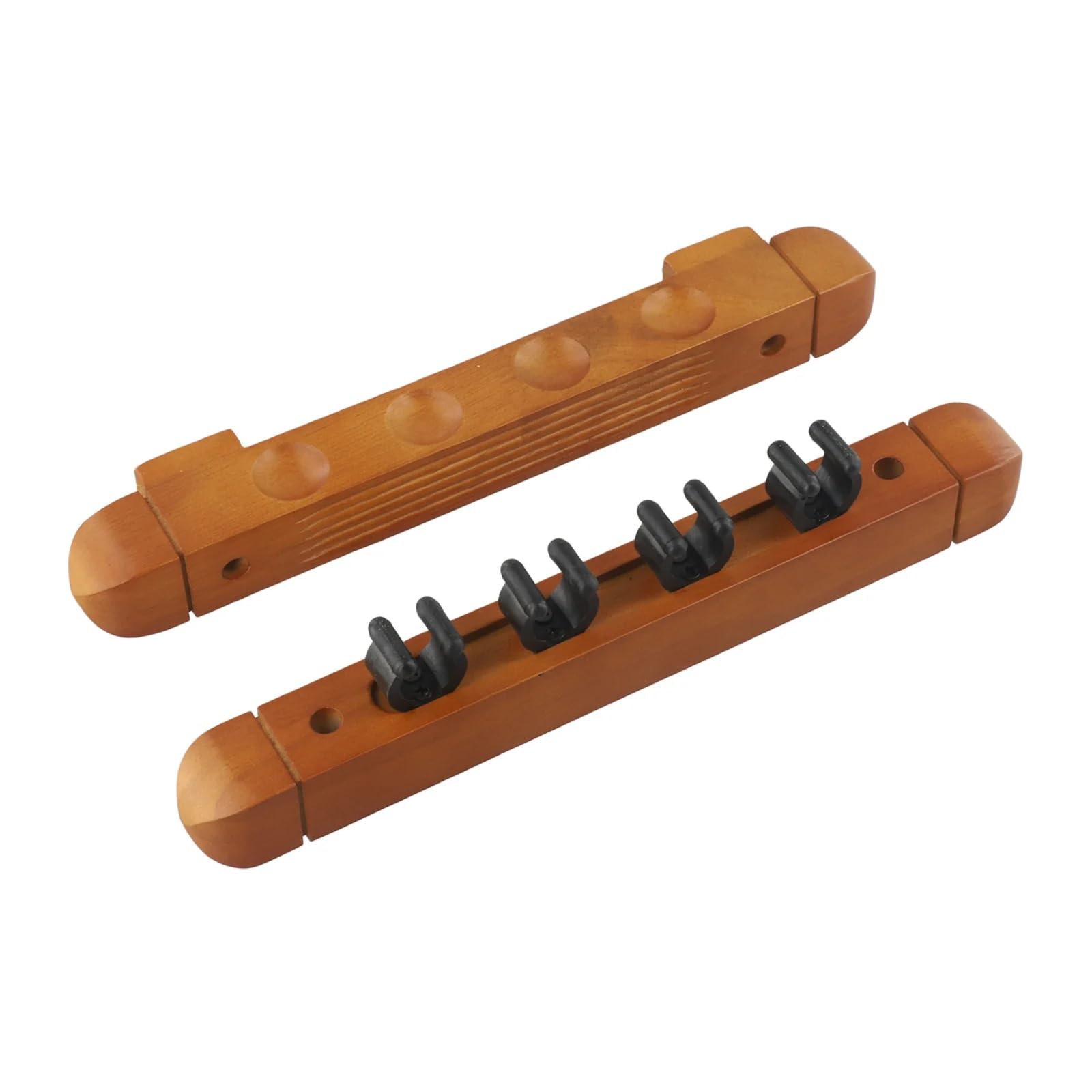 IRFHDCX Pool Cue Holder Pool Cue Racks Billiard Wooden Holder 1 Pair 270 * 30 * 30mm(Yellow)