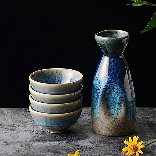 Juego de sake REVLIE de cerámica para disfrutar de cenas japonesas tradicionales en casa 6