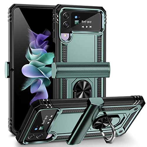 Étui pour Samsung Galaxy Z Flip4 et Flip3 magnétique vert