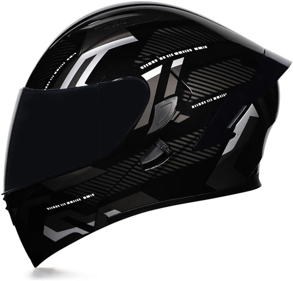 Full Face Flip Up Motorcycle Modular Helmet Integrated Motorbike Dual Visor for Adults Men Women Moped Street Racing DOT Approved