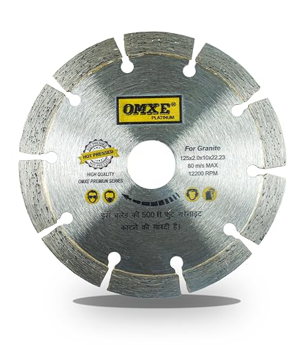 OMXE 4-inch (110 MM), 5-inch (125 MM), 6-inch (150 MM) Diamond Saw Blade | Marble Cutting Blade | 13800, 12200, 10200 RPM Cutting Blade (5"/125mm, 10) (B0CZ73CSPW) Amazon Price History, Amazon Price Tracker