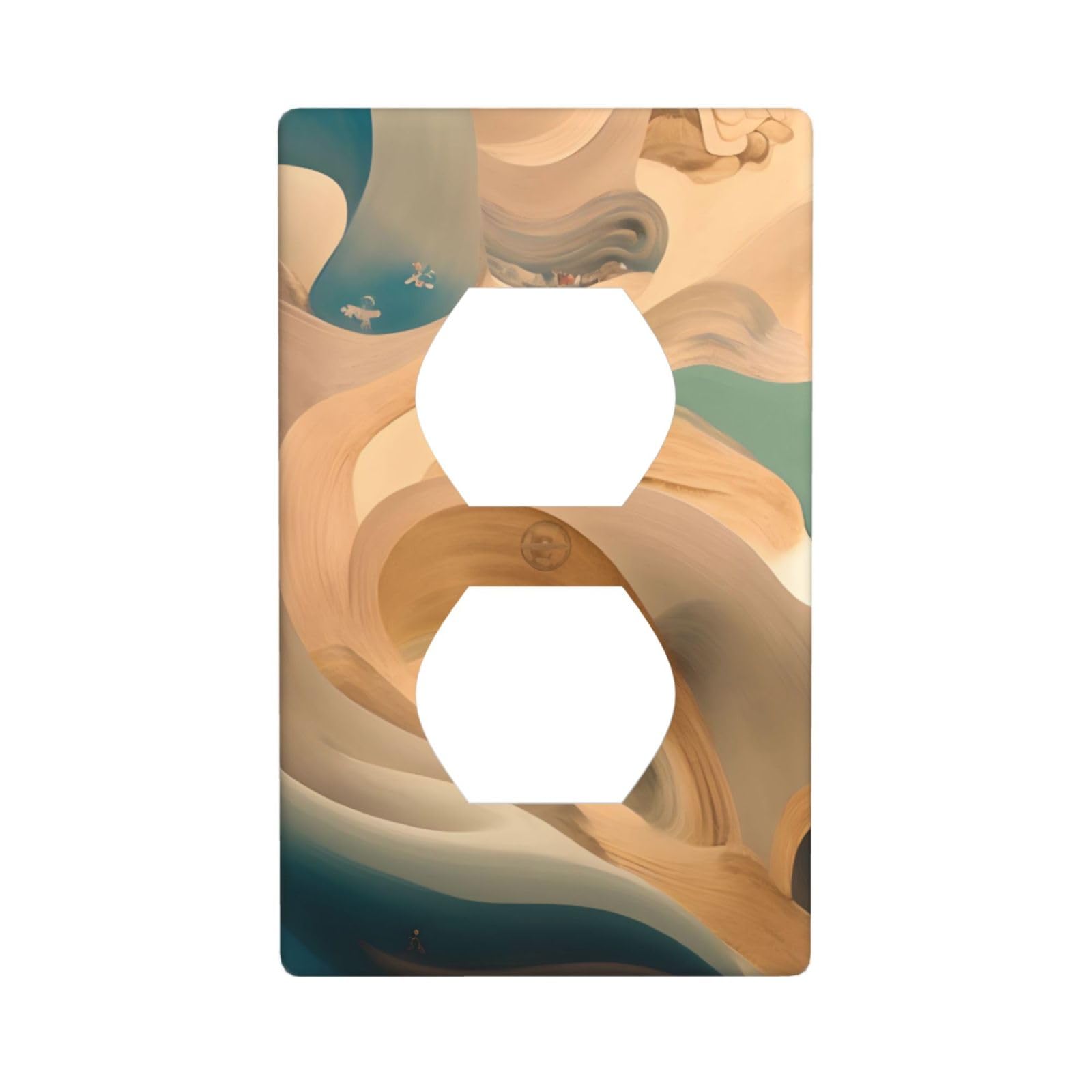 Dunhuang Mystery Decorative Switch Plate Cover-Unbreakable Polycarbonate Wall Plate for Home Office, 1 Gang with Screws