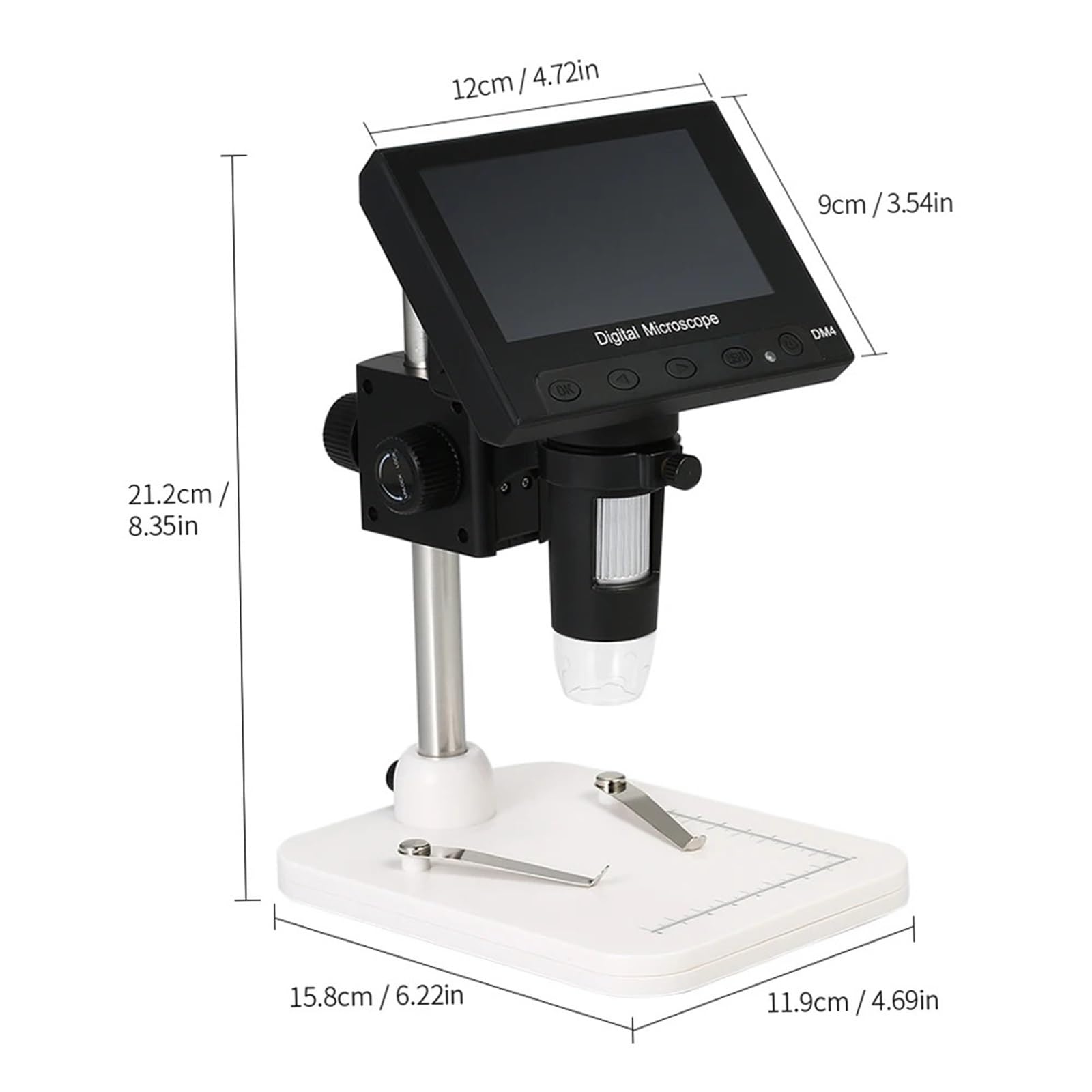 Digitales Mikroskop. Tragbares LCD-Mikroskop 4,3 Zoll Mit LED-Digitallupe 720P Tragbar