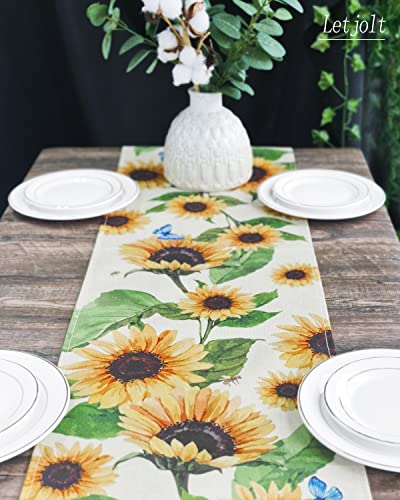 Sunflower Table Runner 72 Inches Floral Table Runner For Wedding Country Decor Farmhouse Decor Kitchen Table Linen #TOP3