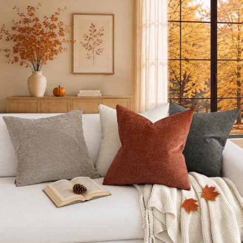 Image of a moment Fall Decorative Throw Pillow Covers Pack of 2,16x16 Inch Rust