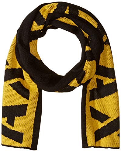 A|X Armani Exchange Men's Two-color A|X Scarf, black/ceylon yellow, TU