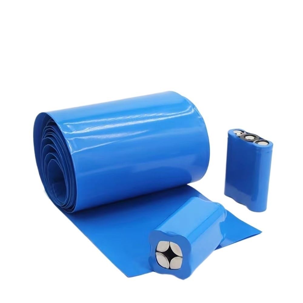 Rurka termokurczliwa z PVC do akumulatorów 18650 21700 26500 — niebieska tulejka kablowa 1 m, szerokość 70-80-450-500-530 mm