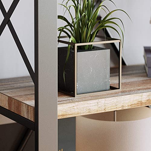Ironck Industrial Bookshelf Double Wide 6-Tier, Open Large Bookcase, Wood And Metal Bookshelves For Home Office, Easy Assembly #TOP5