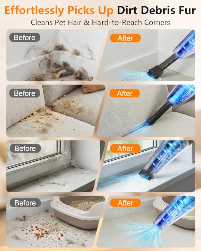Image of 26000Pa Powerful Handheld Vacuum Cordless: 15-Min Quick Cleaning 120㎡ Rooms