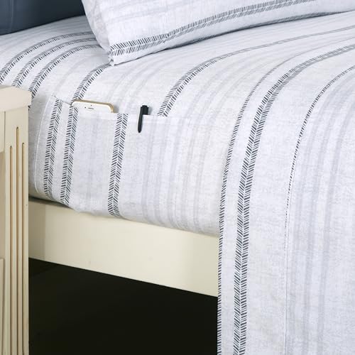 Elegant Comfort Softest and Coziest 6-Piece Sheet Set - 1500 Premium Hotel Quality Microfiber - Deep Pocket, Wrinkle Resistant 6-Piece Floral Bed Sheet Set, California King, Traci Gray