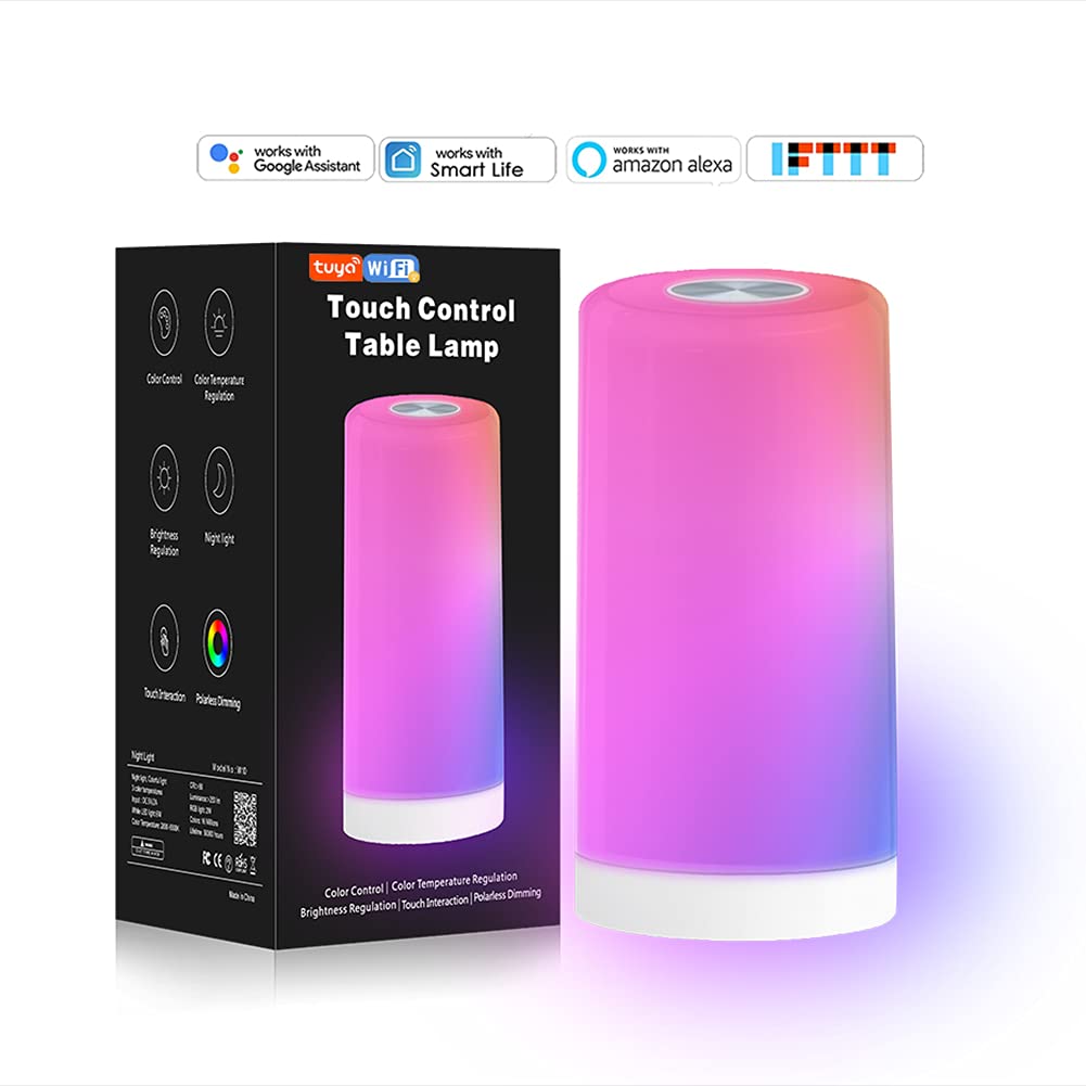 Luci da notte per la cameretta dei bambini, Tuya Smart WiFi Charging Touch Night Light, luci per camera da letto, lampade da comodino, lampada da tavolo, lampada da tavolo, lampada tattile,