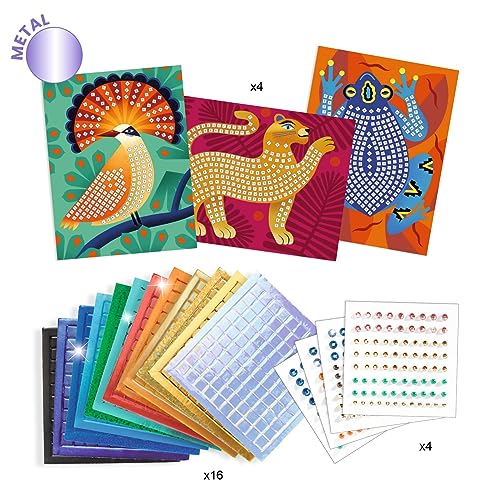 Djeco DJ09422 Lga Mosaics Deep In The Jungle - Create Your Own Mosaic Masterpiece - Fun & Creative For Family & Friends - Educational, Sticker Craft Kit thumb #1