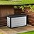 Keter Denali 200 Gallon Resin Large Deck Box with Double Wall 20mm Panels - Paintable and Drillable-Organization and Storage for Patio Furniture and Outdoor Items, Grey & Black