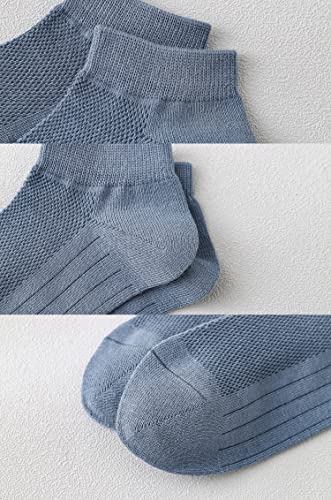 Strcloud Mens Low Cut Athletic Socks Hidden Ultra-Thin Cotton Socks, Breathable And Comfortable Mens Sports Socks 5 Pairs (Khaki) #TOP2