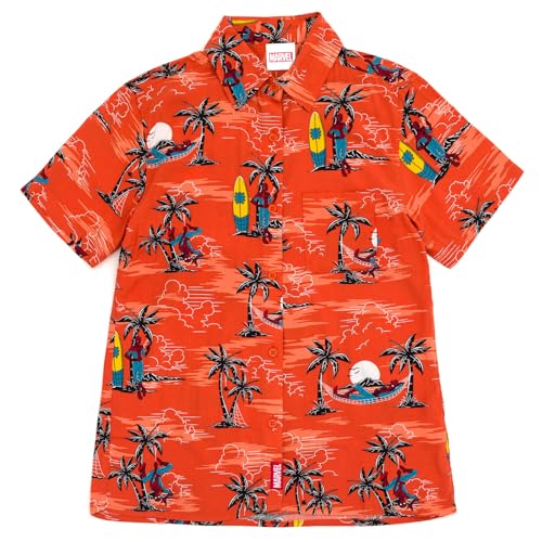 Image of Marvel Spider-Man Matching Family Button Front Hawaiian Shirt