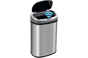 Bigacc Touchless Kitchen Trash Can, 13 Gallon Motion Sensor Garbage Can