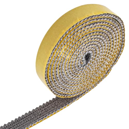 Junta Cristal Chimenea,junta puerta chimenea,Junta Refractaria Chimenea,Tira de Sellado Resistente al Calor,Autoadhesivo,para Chimeneas,Puerta Chimeneas,Tubo de Humo (3mm x 10mm x 2m)