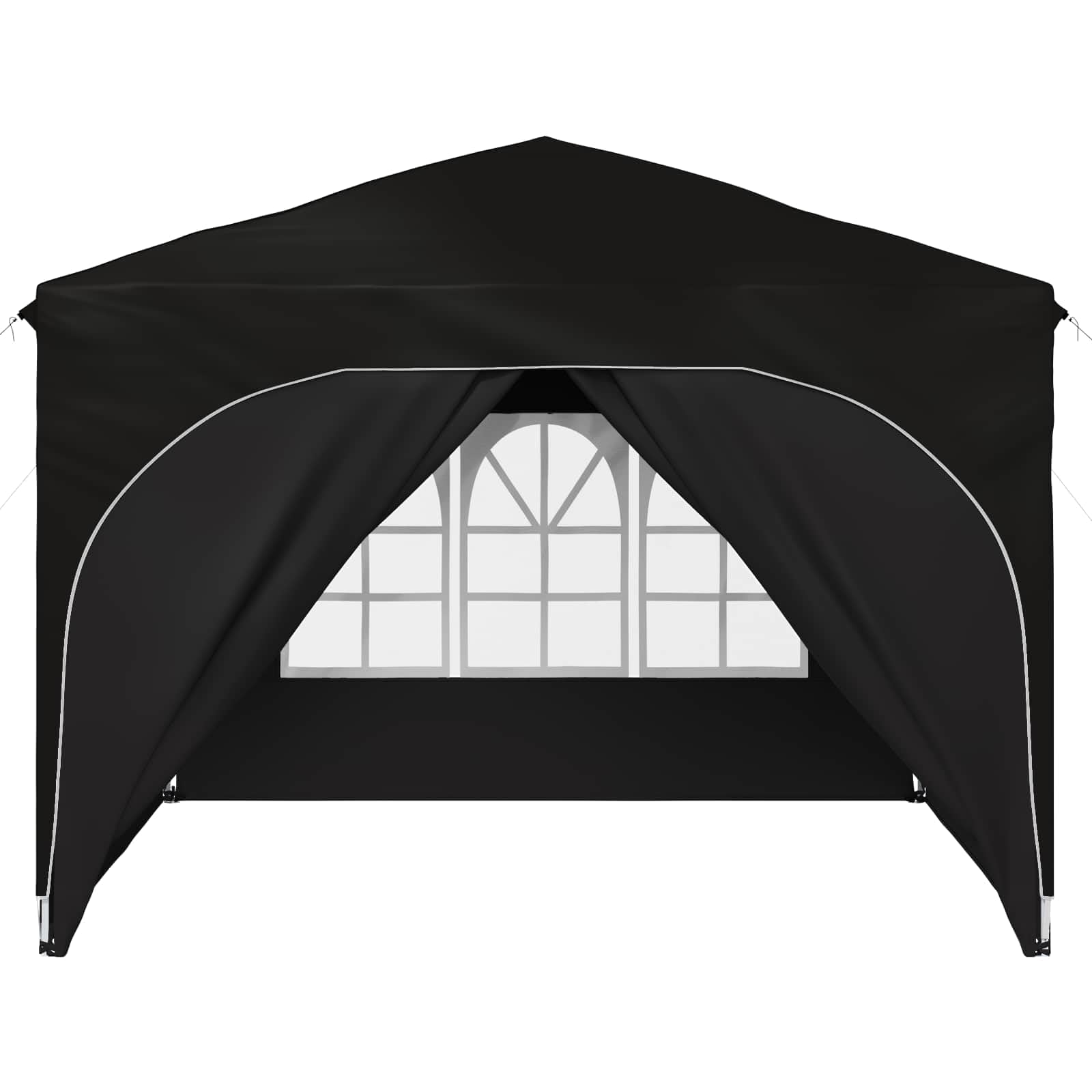 Namiot imprezowy Pop-up 290 x 290 x 245 cm, czarny, z 4 częściami bocznymi, ochrona przed promieniowaniem UV, wodoszczelny namiot ogrodowy, składany, stabilna rama stalowa, składany, na