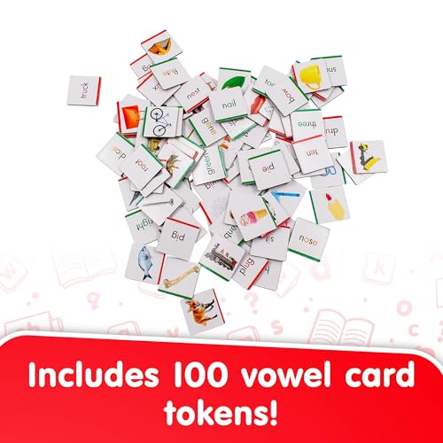 Image of Junior Learning: Vowelcanos - Sorting & Matching Game, Learn Short & Long Vowels, Builds Phonemic Awareness, Reading Development, Kids Ages 5+