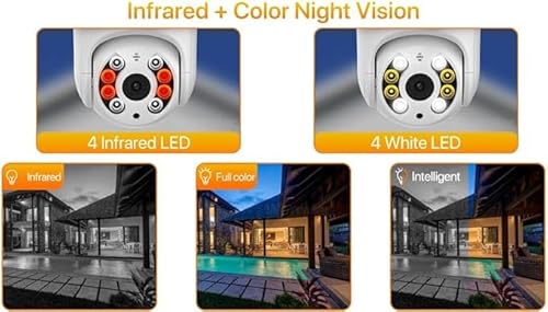 Câmera De Segurança wifi 360 2mp JORTAN ao ar livre wifi ip câmera 1080p h.265 sem fio 5x zoom digit