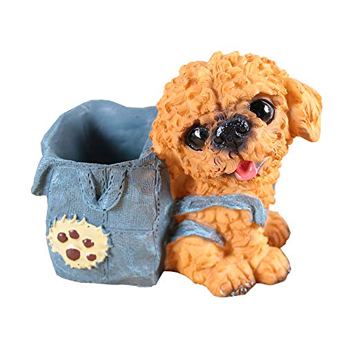 Puppy Dog Pencil Holder Pet Pen Cup Desk Organizer Poodle