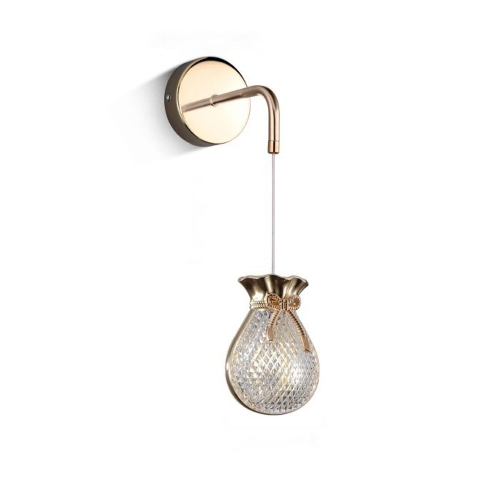 SXSCARKX North America Iron Gold Wall Sconces Acrylic High-end Atmosphere Light Mounted Lava Lamps Suitable for Bedroom, Loft, Studyroom, Aisle Lighting Fixture Sconce Exterior
