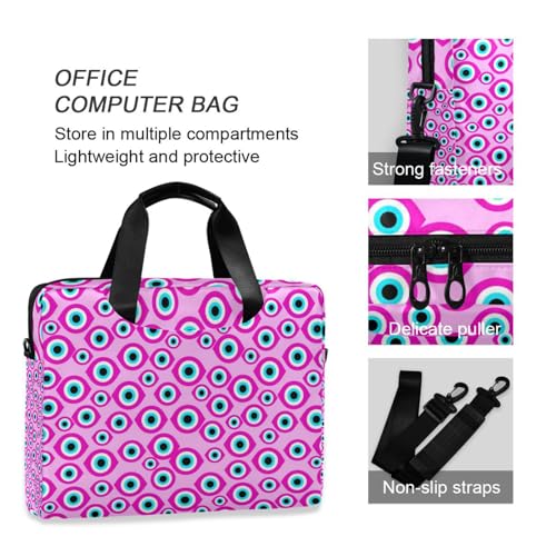 Maletín bandolera para laptop 15.6" rosa miniatura 6
