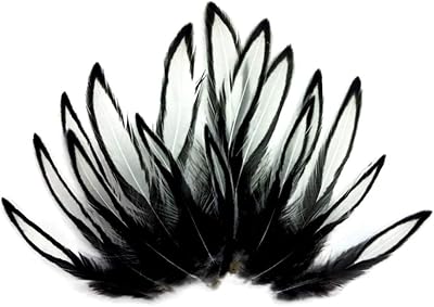 1 Dozen - Natural White BLW Whiting Farms Laced Hen Cape Loose Feather Craft Fly Fishing Suppy | Moonlight Feather