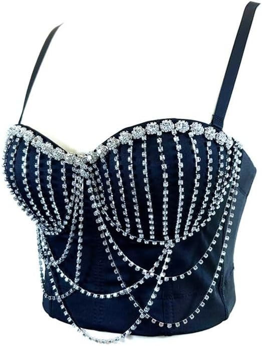 Chest Chain Tassel Fishbone Bra Outer Wear Waist Beading Ladies Tube Top Underwear