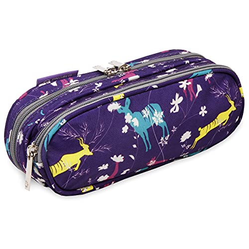 Image of J World Jojo Cute Pencil Case for Kids & Adults. Soft Fabric Zip Pen Bag