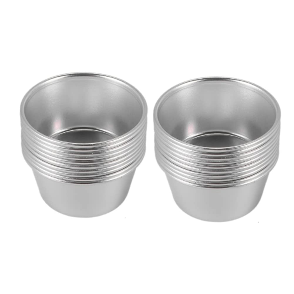 DSXH 20 Pieces Individual Molds Pudding Molds Cups Mini Chocolate Molten Pans Non-Stick Cupcake Cake Cookie Pudding Mold