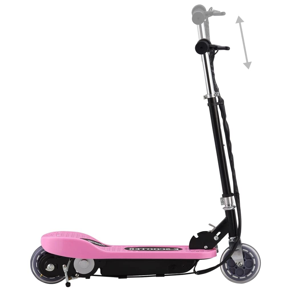 Monopattino elettrico per bambini dai 6 anni in su, 120 W fino a 12 km/h, pieghevole con manubrio regolabile, rosa
