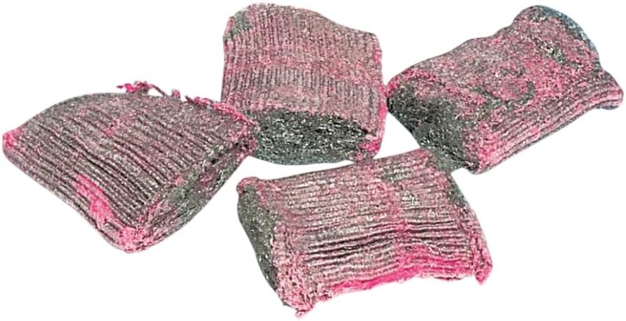 Power Tools For Brillo W240000 4 in. x 4 in. Hotel Size Soap Pad - Charcoal/Pink (10/Box) Mod-C26PO-5650