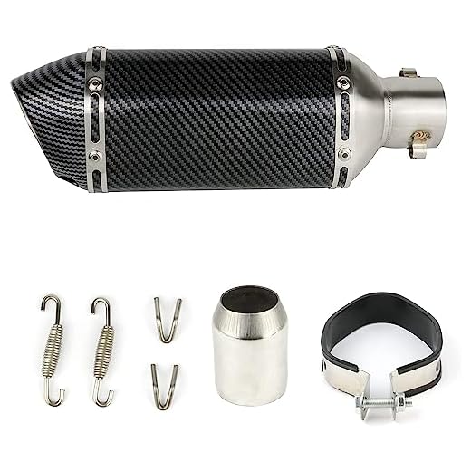 Silenziatore di Scarico 38-51mm, Universale, con Interfaccia 38-51MM e Silenziatore Rimovibile,per Moto da Cross, da Strada, Scooter, Quad