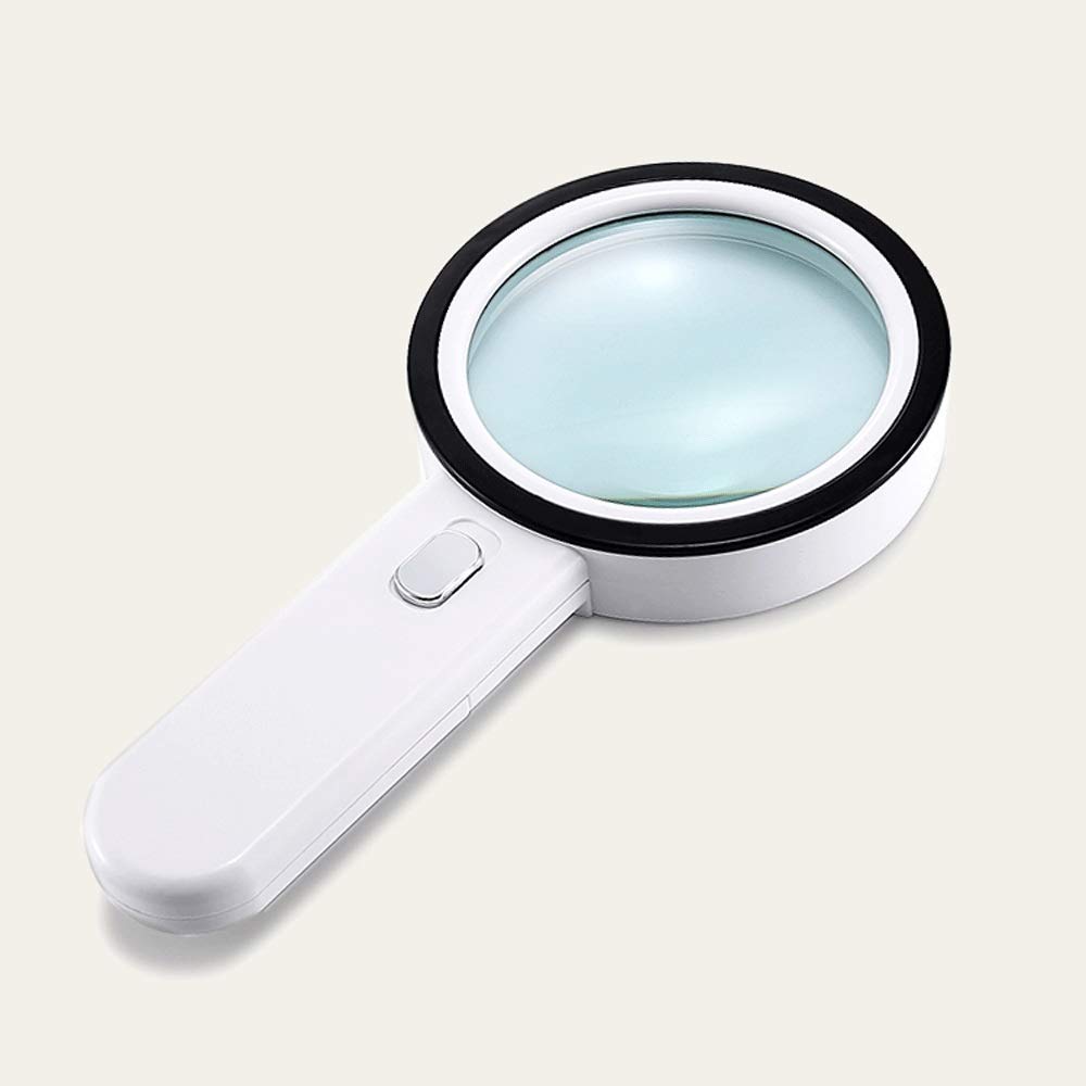 Lente d'Ingrandimento 30 Volte Diametro 125 mm con Lampada per Anziani Lenti d'Ingrandimento con Specchio d'Ingrandimento
