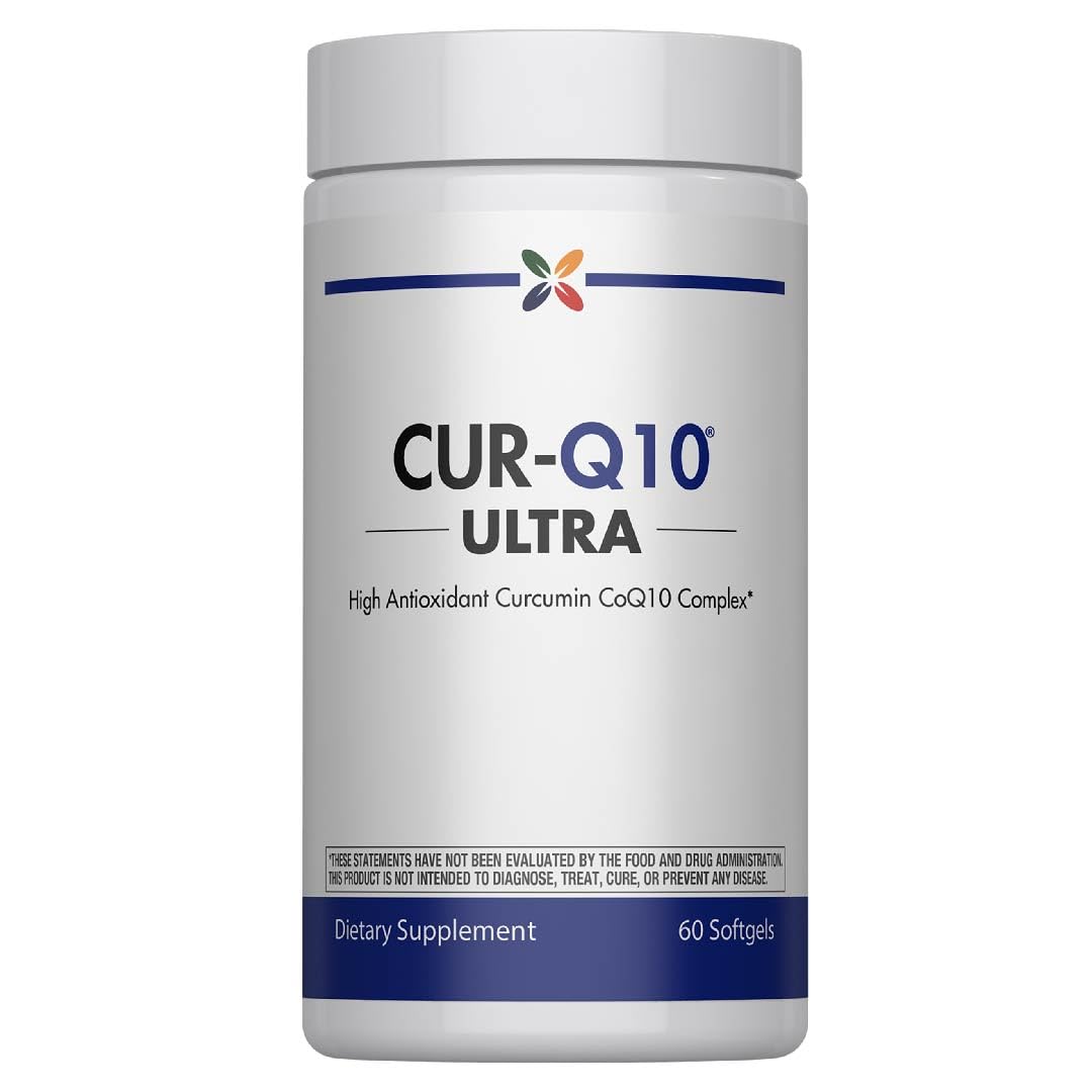 Stop Aging Now - Curcumin CoQ10 Complex - with Turmeric Root Extract - Antioxidant & Cardiovascular Support - 60 Softgels