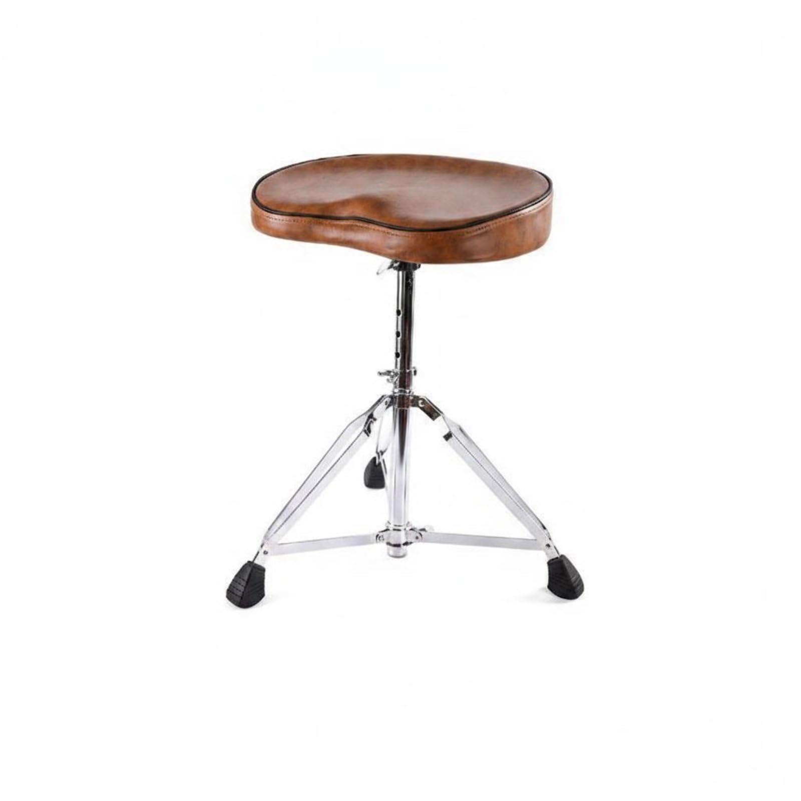 Drumhocker Sattel Drum Seat Schlagzeugstuhl Musikerhocker Hocker mit Ergonomischer Sitzform Höhenverstellbar mit Verriegelungsstift Stabiles