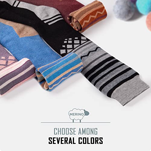 Outdoormaster Ski Socks 2-Pack Merino Wool, Non-Slip Cuff For Men & Women - Black, M/L #TOP5