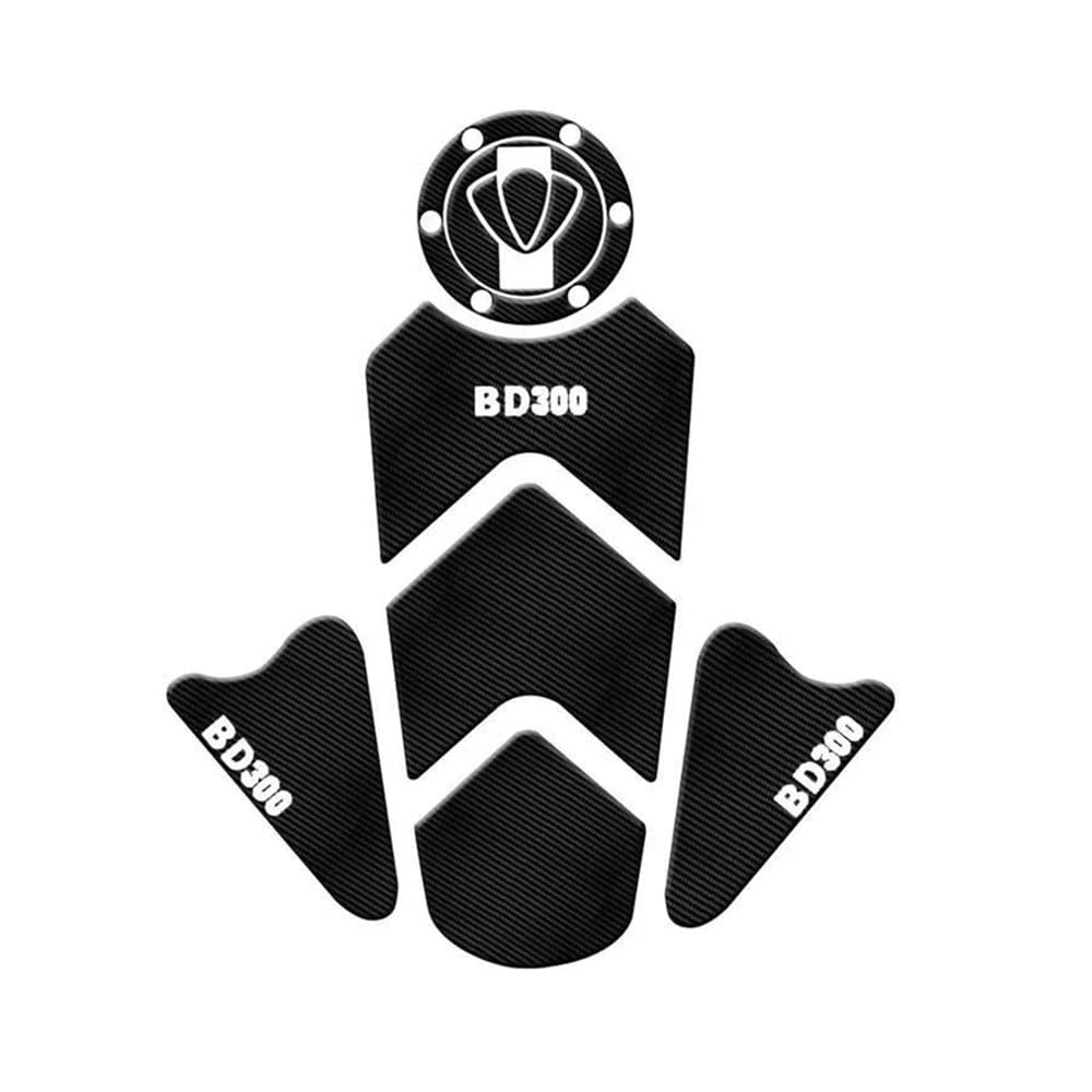 Motorcycle Fuel Tank Cap Sticker for Benda BD300 BD 300 Motorcycle Anti Slip Fuel Oil Tank Pad Protector Side Knee Grip Sticker Decoration Decal Pad