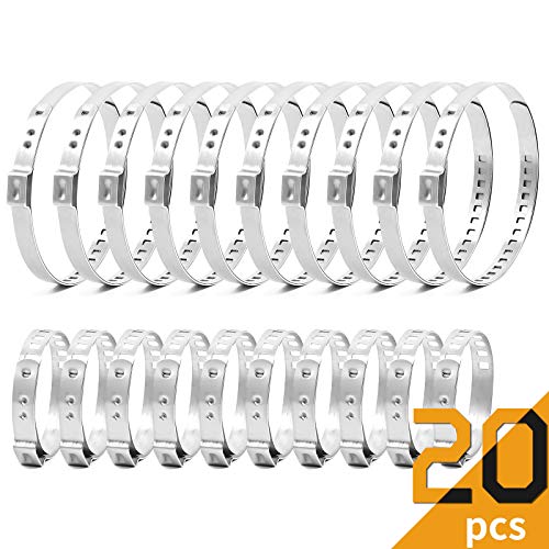 MIKKUPPA CV Boot Clamp - Universal Adjustable Stainless Steel Drive Shaft Joint kit - Pack of 20