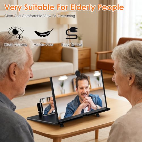 Agrandisseur d'écran téléphone 12 pouces Ultra HD et support pliable